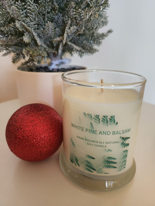 White Pine and Balsam Scented Soy Candle