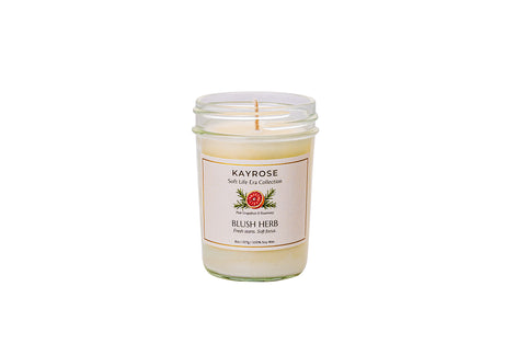 Blush Herb Scented Soy Candle 8oz Aromatherapy Candle
