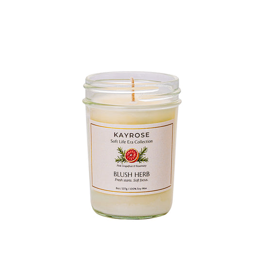Blush Herb Scented Soy Candle 8oz Aromatherapy Candle