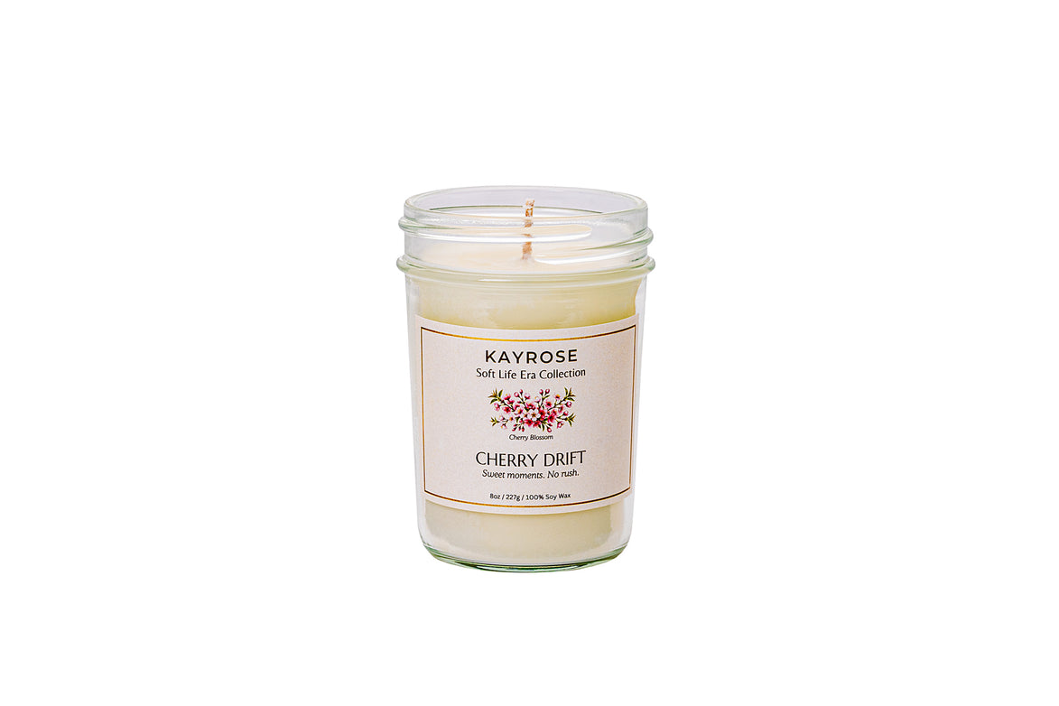 Cherry Drift Scented Soy Candle 8oz Aromatherapy Candle