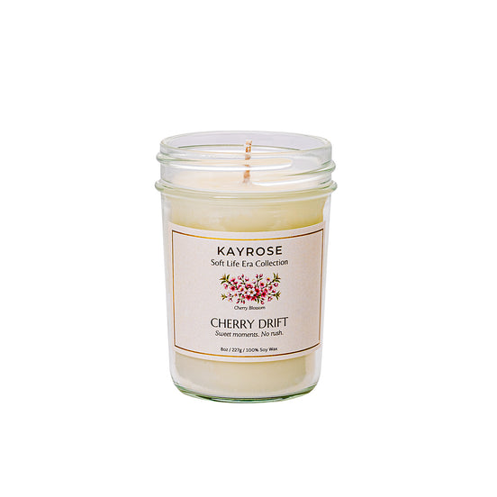 Cherry Drift Scented Soy Candle 8oz Aromatherapy Candle
